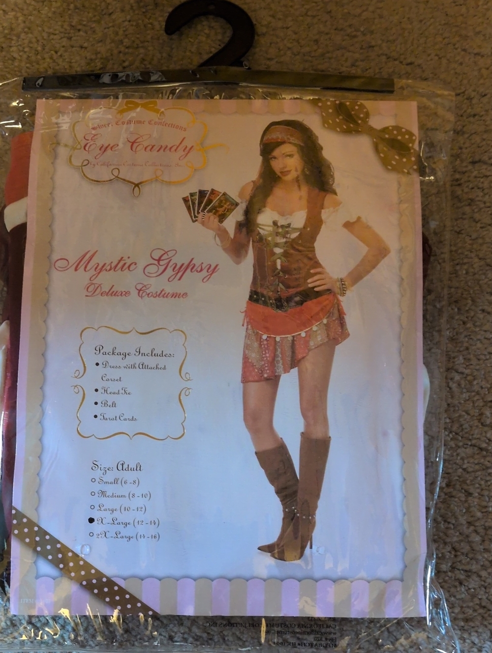 California Costumes Mystic Gypsy Deluxe Costume in red and brown